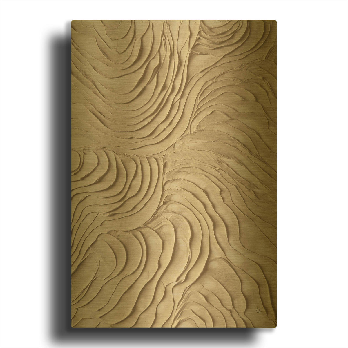 'Birds Eye View' By Sarah Adams Gold Metal Wall Art