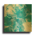 'Blue Lagoon 2' By Sarah Adams Gold Metal Wall Art