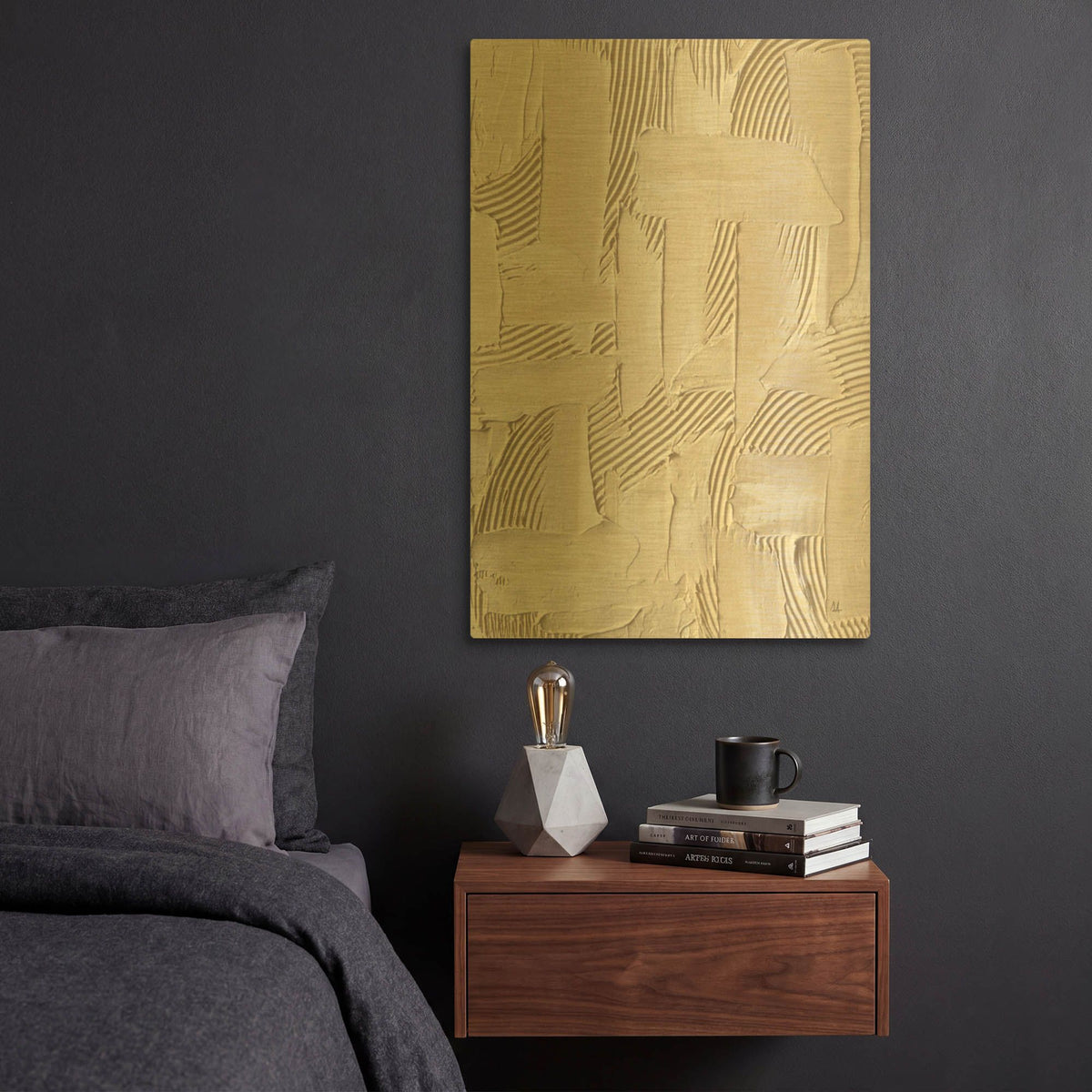 'Different Paths' By Sarah Adams Gold Metal Wall Art