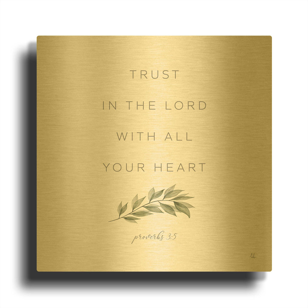 'Have Faith 2' By Sarah Adams Gold Metal Wall Art