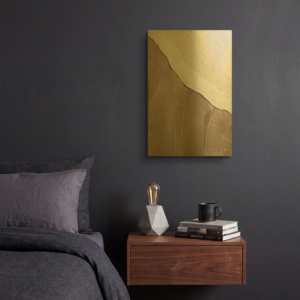 'Neutral Ocean' By Sarah Adams Gold Metal Wall Art