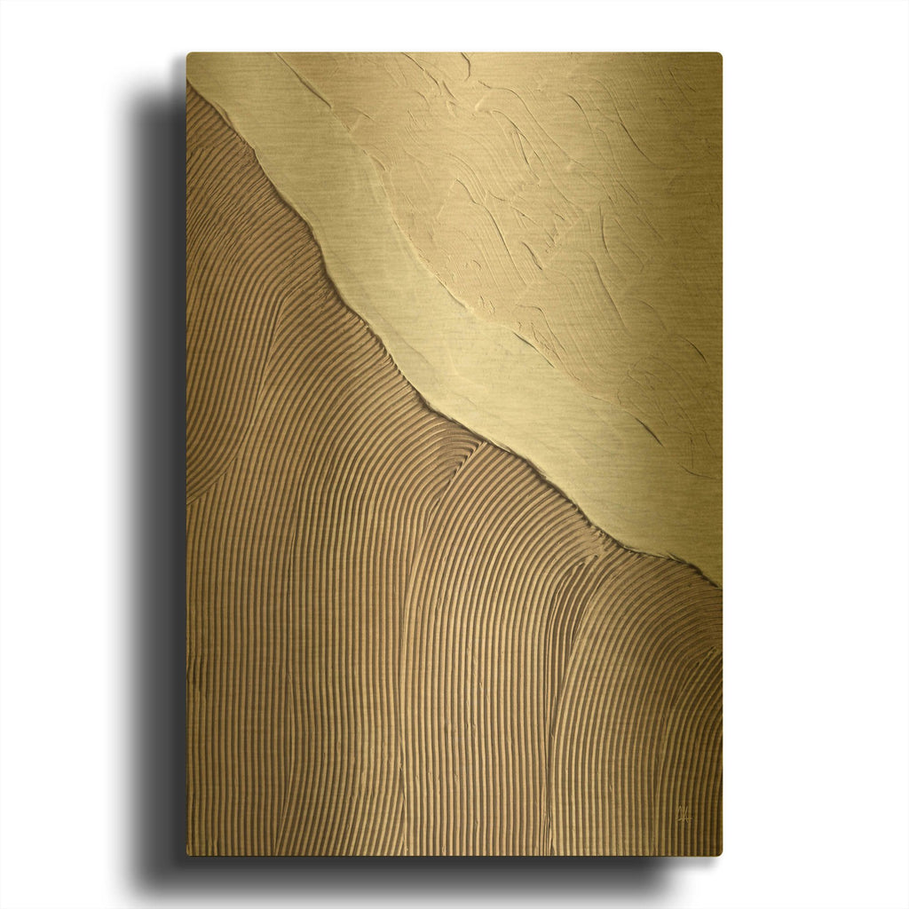 'Neutral Ocean' By Sarah Adams Gold Metal Wall Art