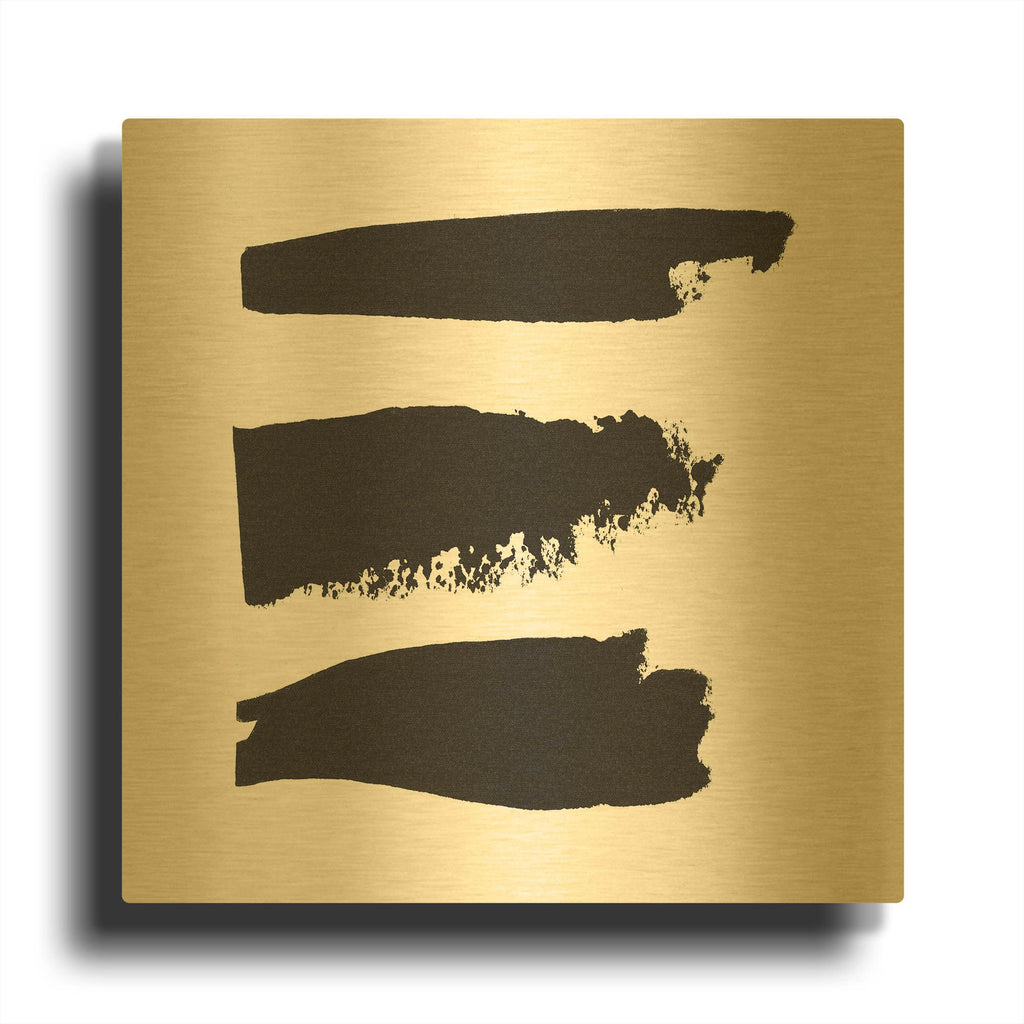'Threes Company 1' By Sarah Adams Gold Metal Wall Art
