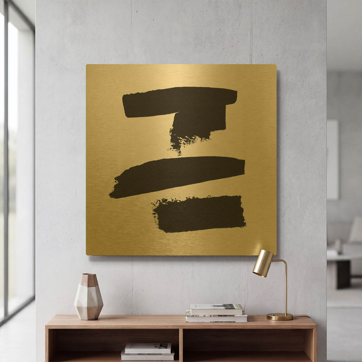 'Threes Company 2' By Sarah Adams Gold Metal Wall Art