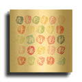 'Watercolor Alphabet' By Sarah Adams Gold Metal Wall Art