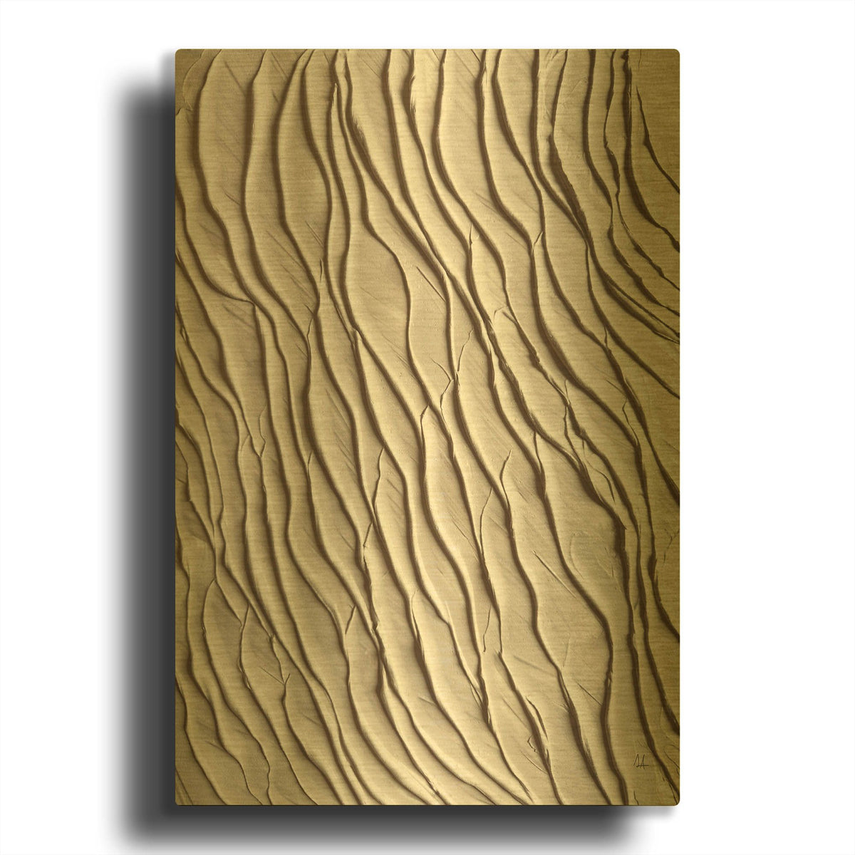 'Zen Beach' By Sarah Adams Gold Metal Wall Art