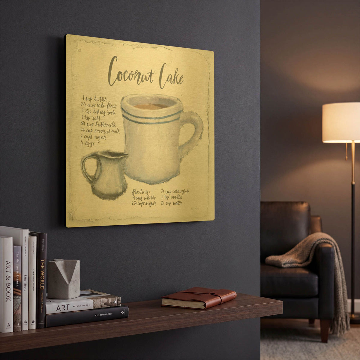 'American Diner 1' By Emily Adams Gold Metal Wall Art