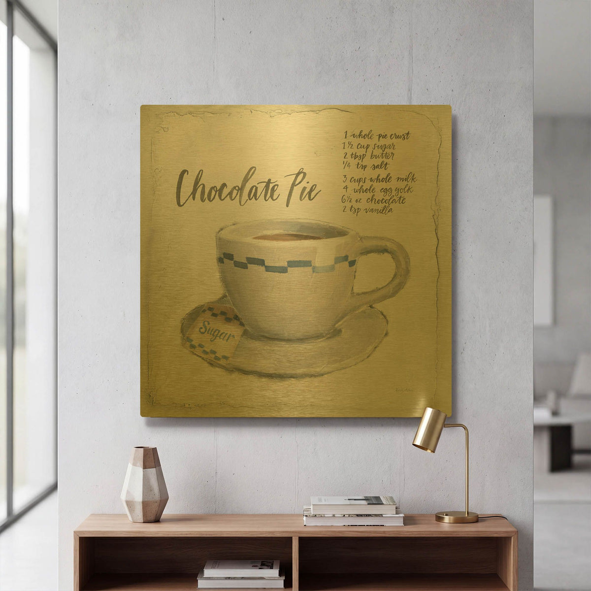 'American Diner 2' By Emily Adams Gold Metal Wall Art