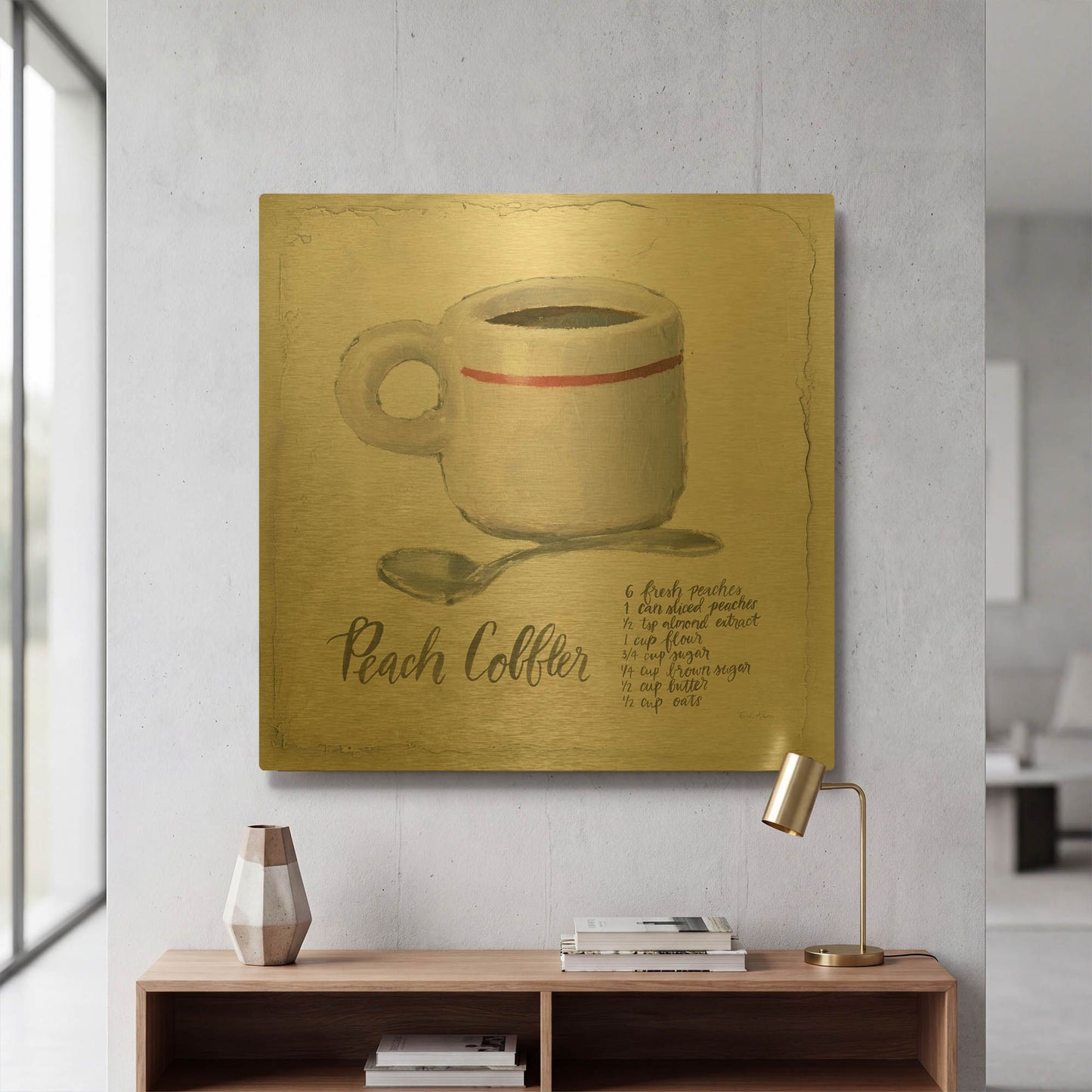 'American Diner 3' By Emily Adams Gold Metal Wall Art