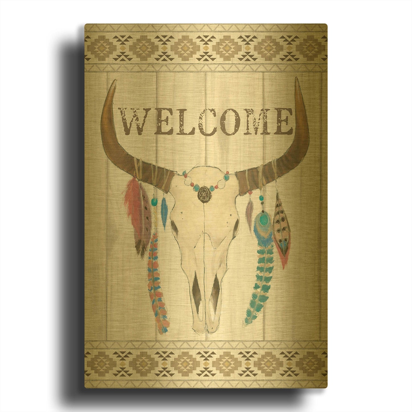 'Bohemian Rising I Welcome' By Emily Adams Gold Metal Wall Art