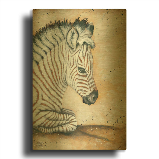 'Savannah Baby' By Britt Hallowell Gold Metal Wall Art