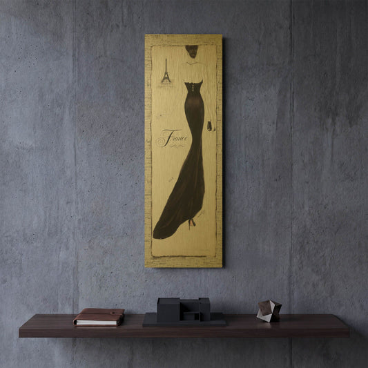 'Elegance 1' By Emily Adams Gold Metal Wall Art