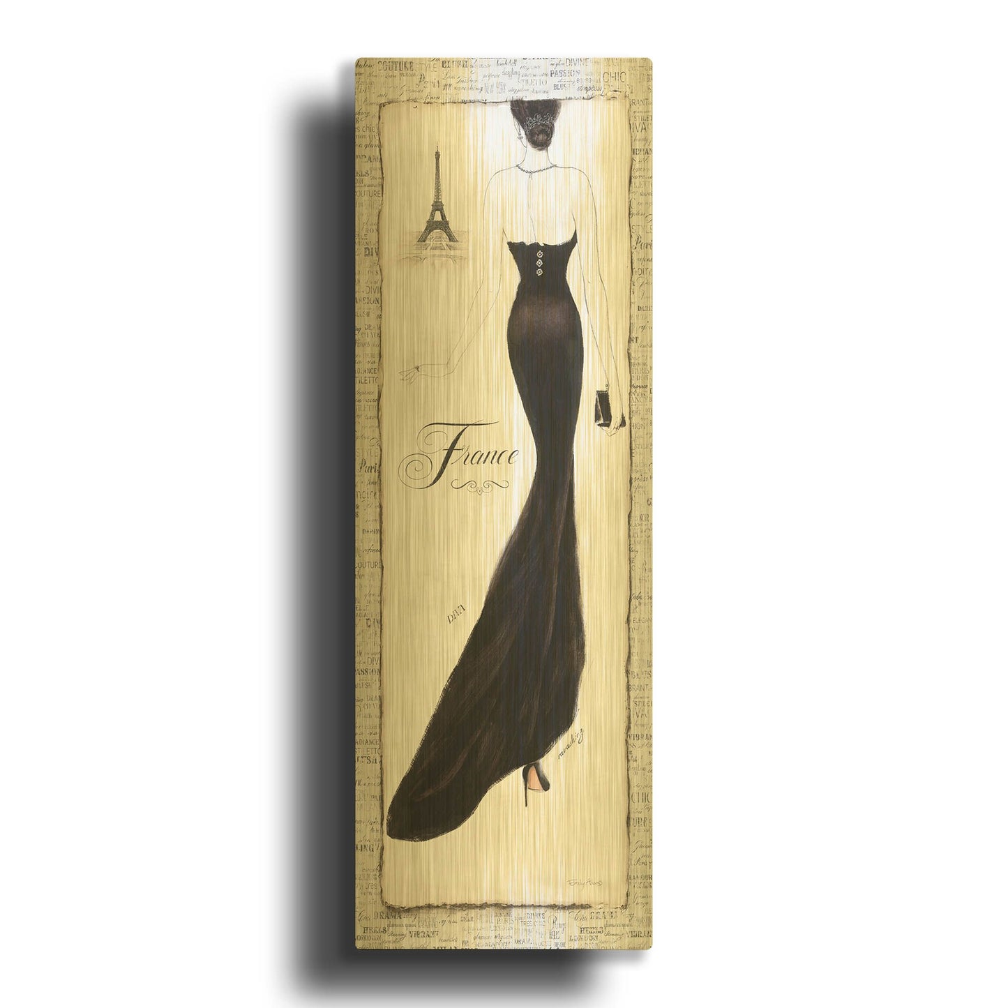 'Elegance 1' By Emily Adams Gold Metal Wall Art