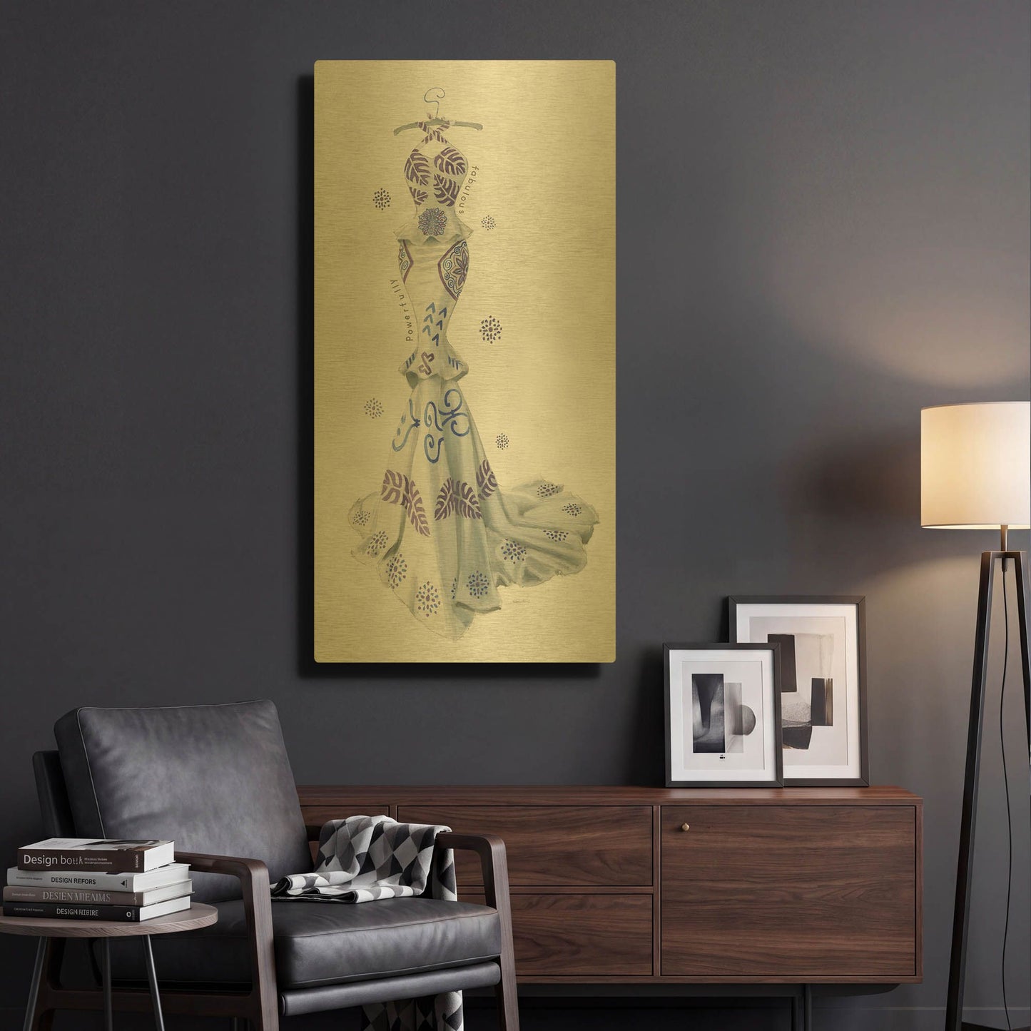 'Empowered Beauty 2' By Emily Adams Gold Metal Wall Art