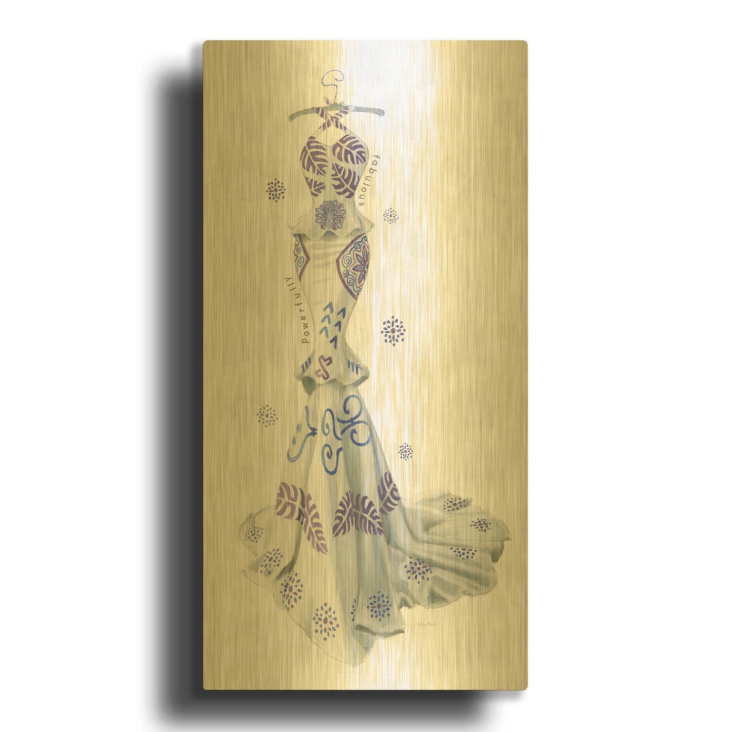 'Empowered Beauty 2' By Emily Adams Gold Metal Wall Art