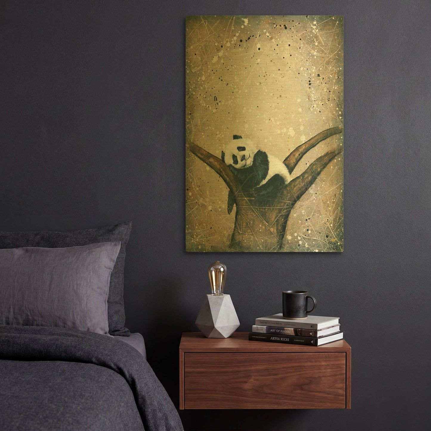 'Naptime' By Britt Hallowell Gold Metal Wall Art