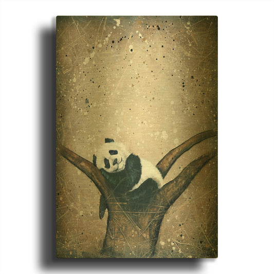 'Naptime' By Britt Hallowell Gold Metal Wall Art
