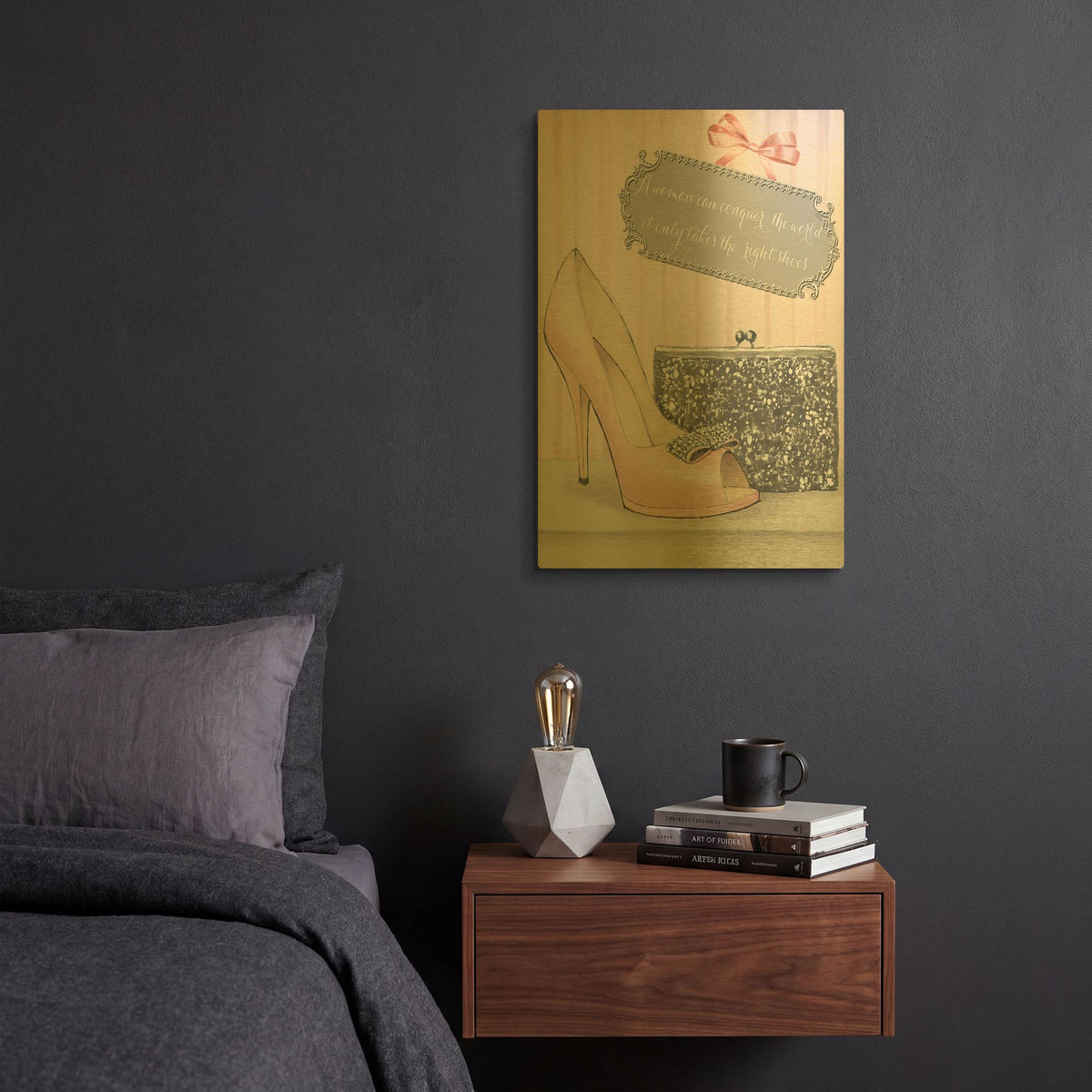 'From Emilys Closet 1' By Emily Adams Gold Metal Wall Art