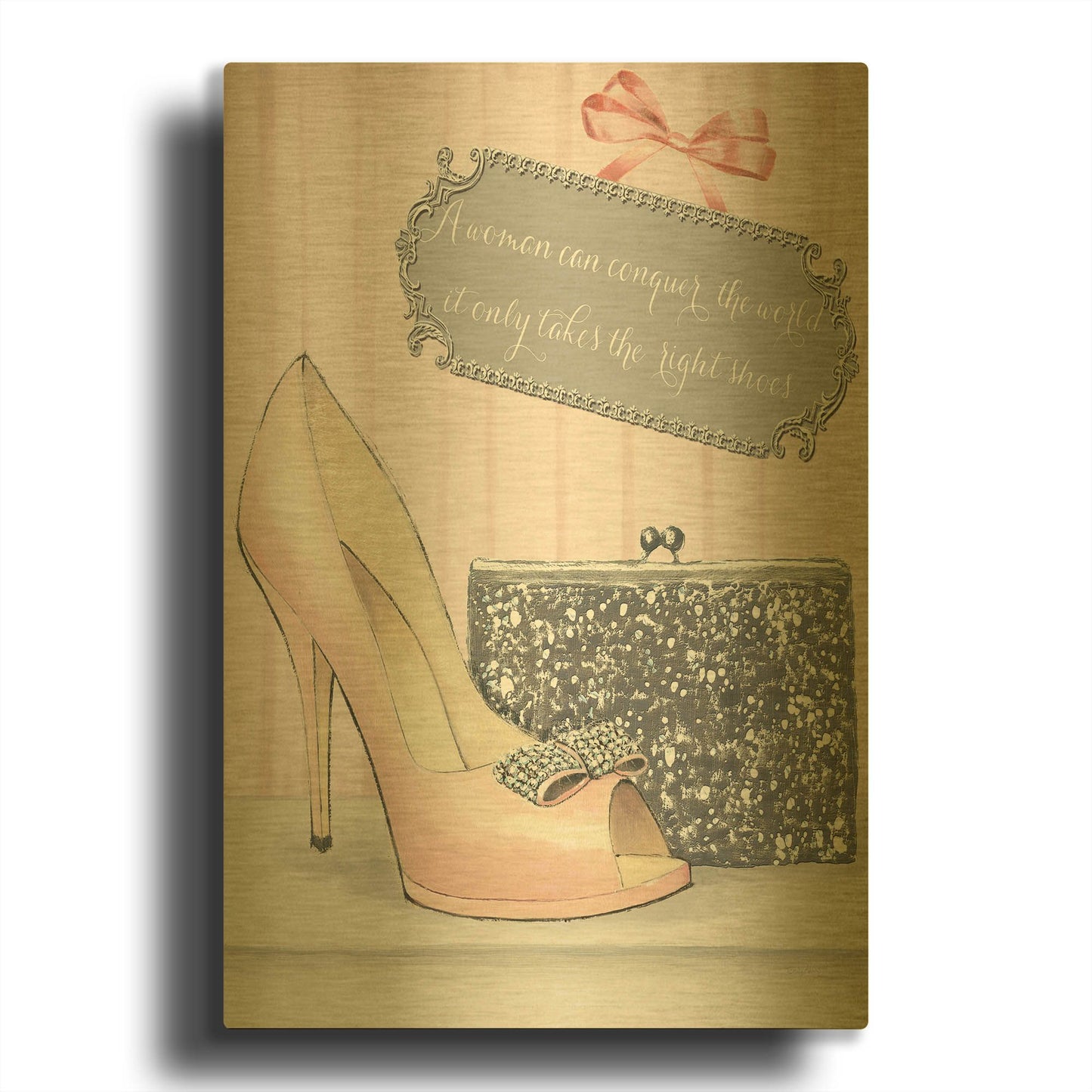 'From Emilys Closet 1' By Emily Adams Gold Metal Wall Art
