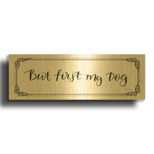'Furry Fashion Friends V3' By Emily Adams Gold Metal Wall Art