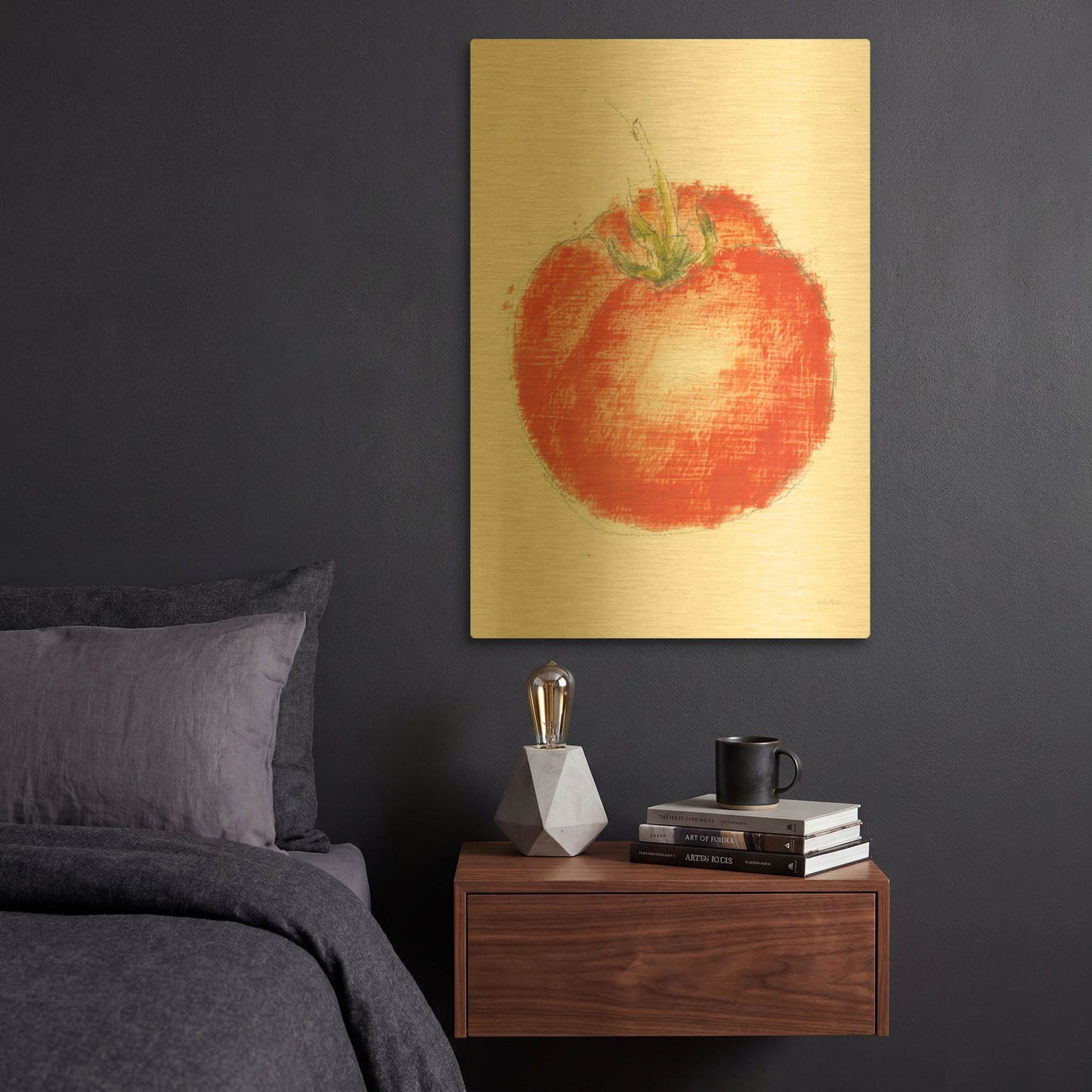 'Garden Delight 7' By Emily Adams Gold Metal Wall Art