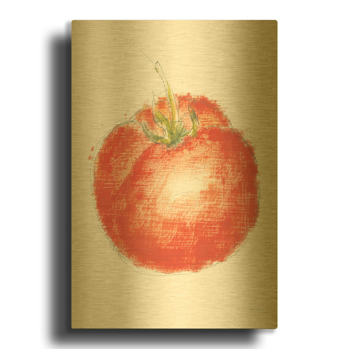 'Garden Delight 7' By Emily Adams Gold Metal Wall Art