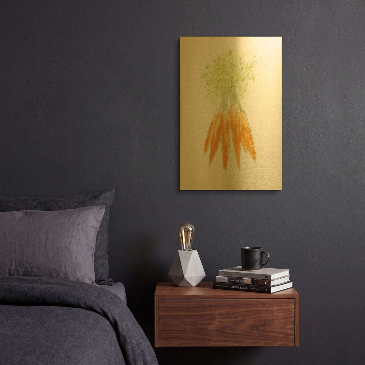'Garden Delight V3' By Emily Adams Gold Metal Wall Art