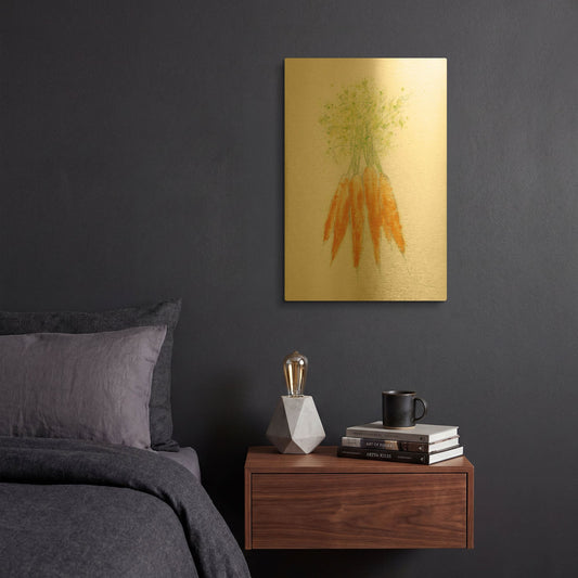 'Garden Delight V3' By Emily Adams Gold Metal Wall Art