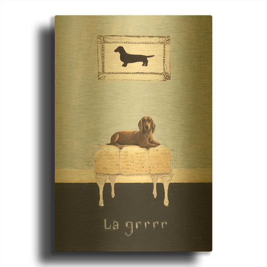 'La Grrr' By Emily Adams Gold Metal Wall Art
