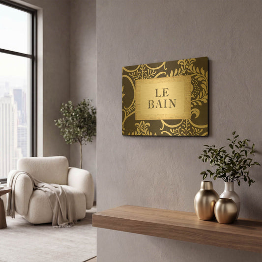 'Le Bain' By Emily Adams Gold Metal Wall Art