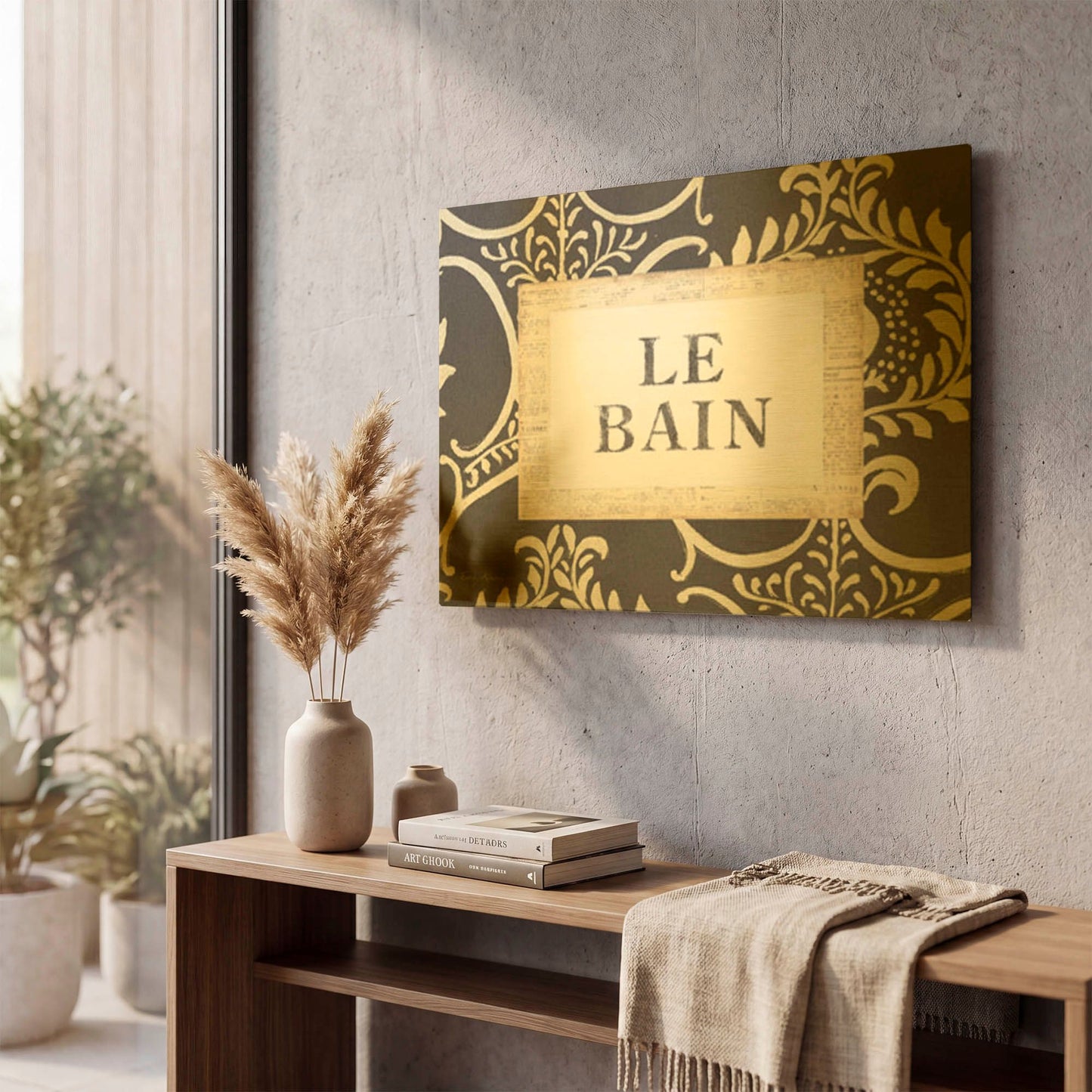 'Le Bain' By Emily Adams Gold Metal Wall Art