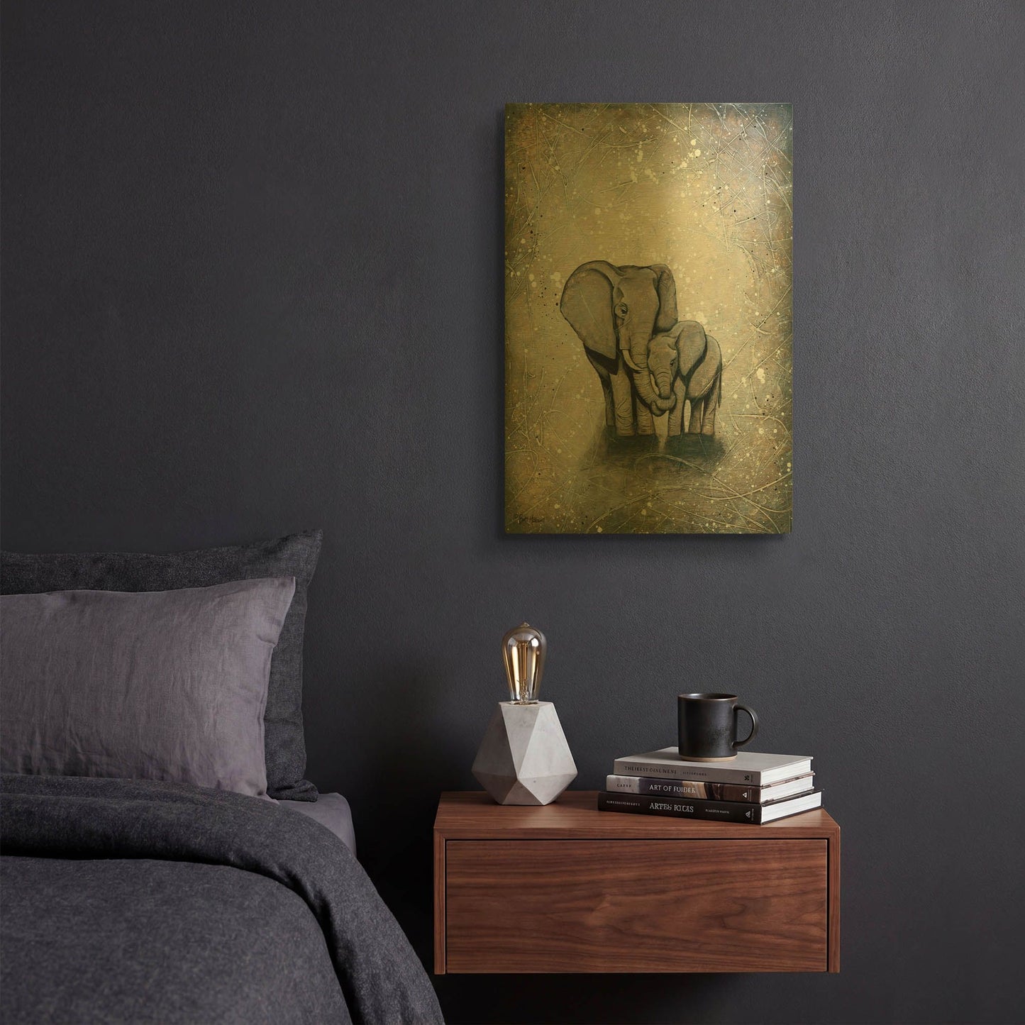 'My Love for You' By Britt Hallowell Gold Metal Wall Art