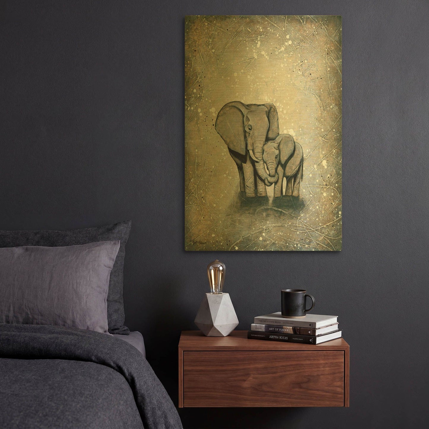 'My Love for You' By Britt Hallowell Gold Metal Wall Art