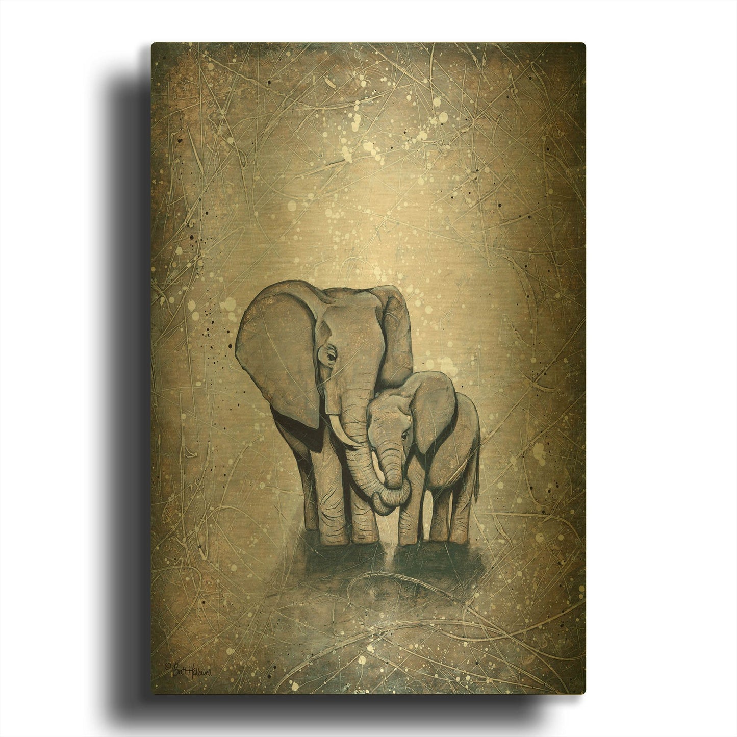 'My Love for You' By Britt Hallowell Gold Metal Wall Art