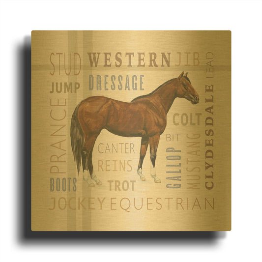 'Natural Charm 3' By Emily Adams Gold Metal Wall Art