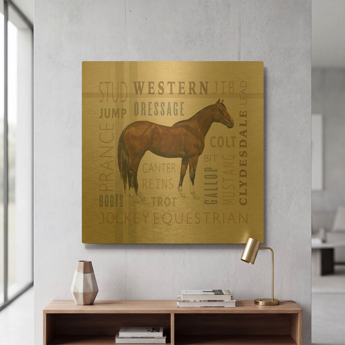 'Natural Charm 3' By Emily Adams Gold Metal Wall Art