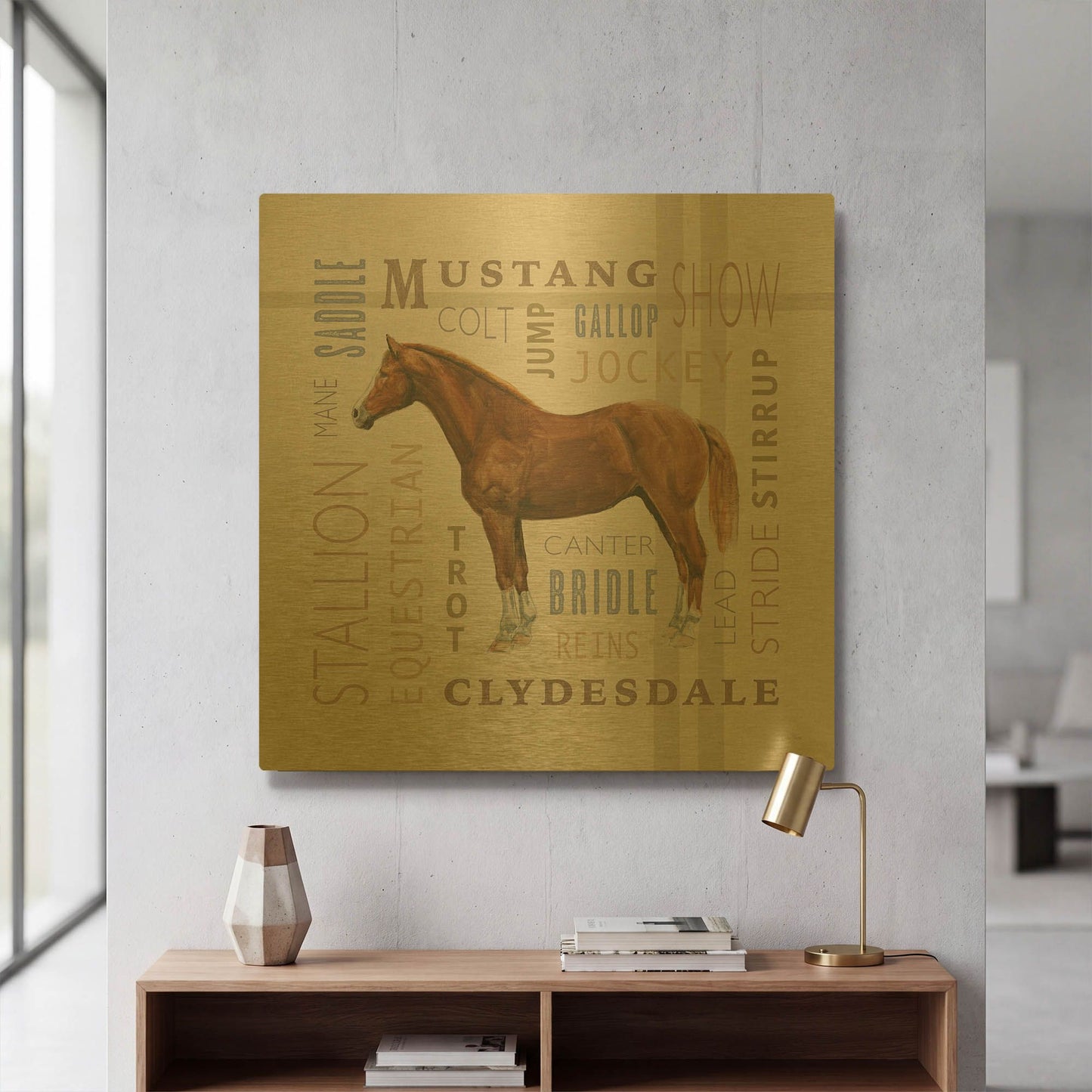 'Natural Charm 4' By Emily Adams Gold Metal Wall Art