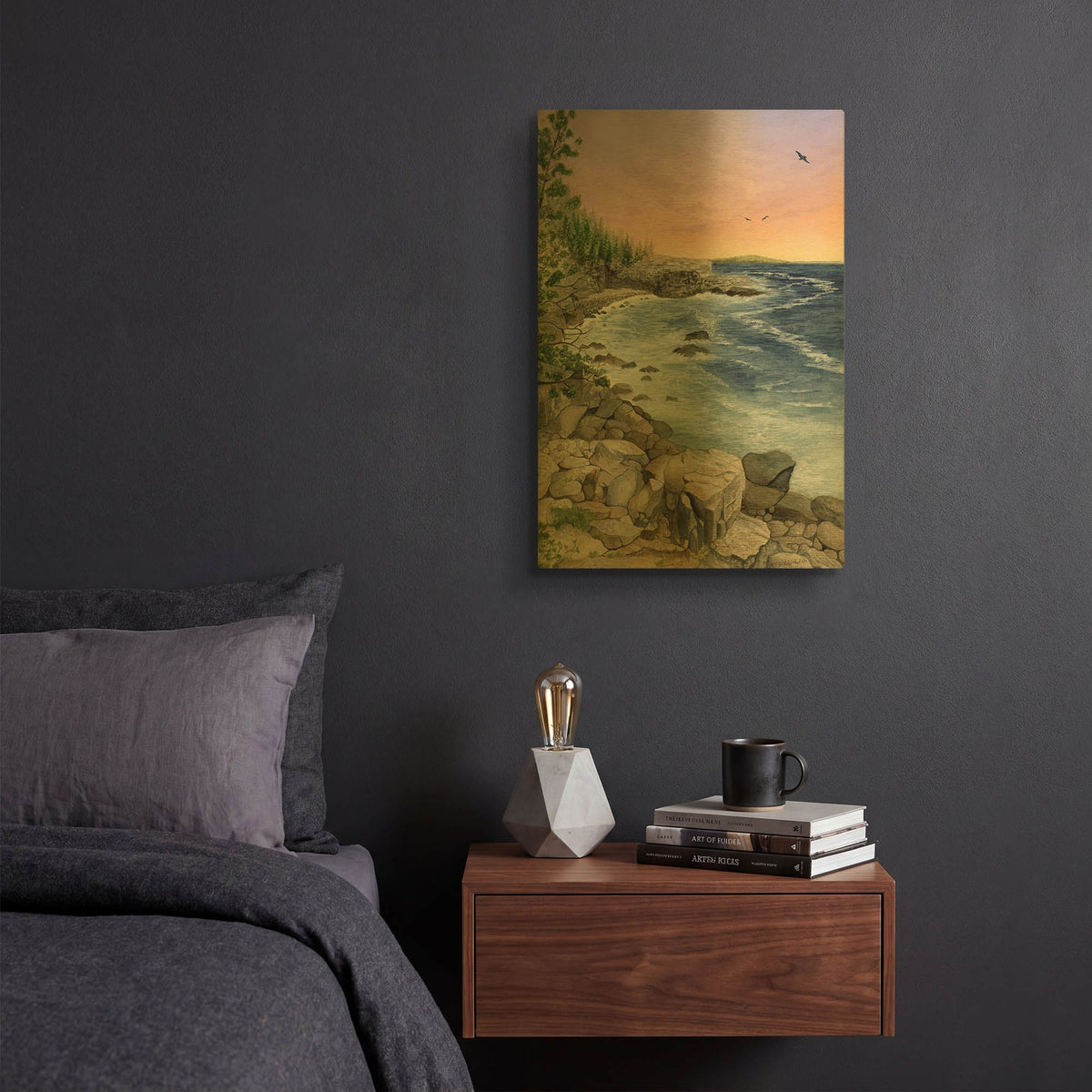 'Acadia' By Brett Blumenthal Gold Metal Wall Art
