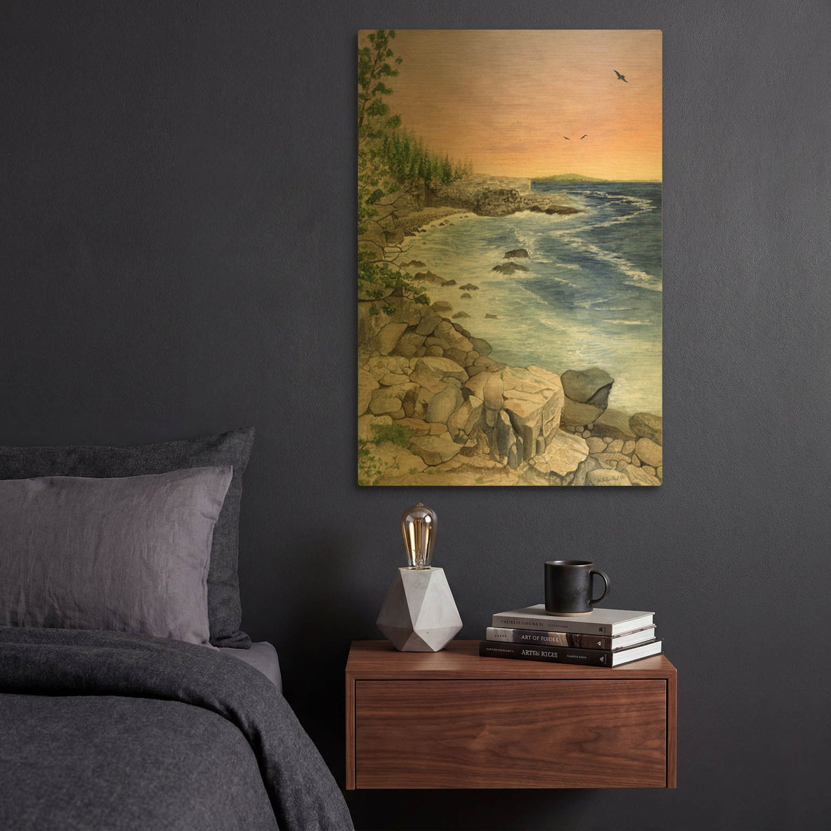 'Acadia' By Brett Blumenthal Gold Metal Wall Art