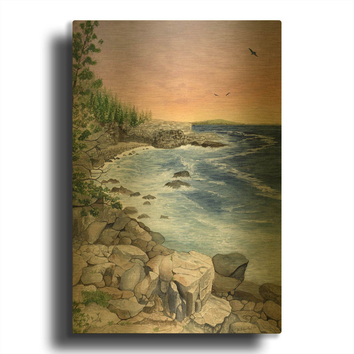 'Acadia' By Brett Blumenthal Gold Metal Wall Art