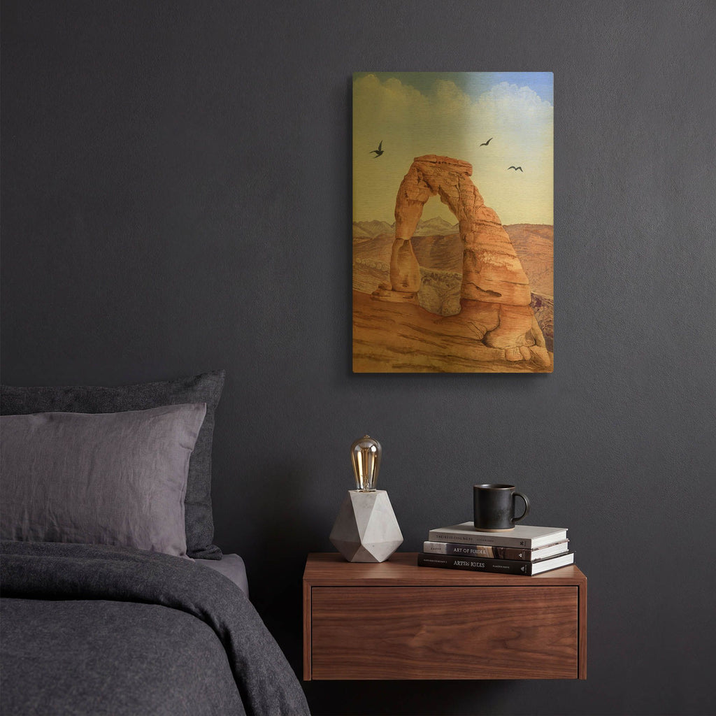 'Arches' By Brett Blumenthal Gold Metal Wall Art