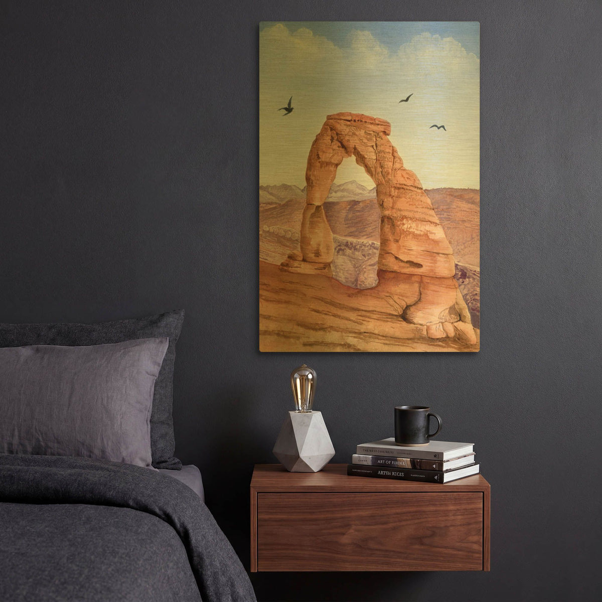 'Arches' By Brett Blumenthal Gold Metal Wall Art