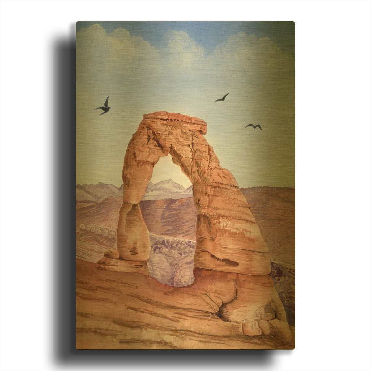 'Arches' By Brett Blumenthal Gold Metal Wall Art