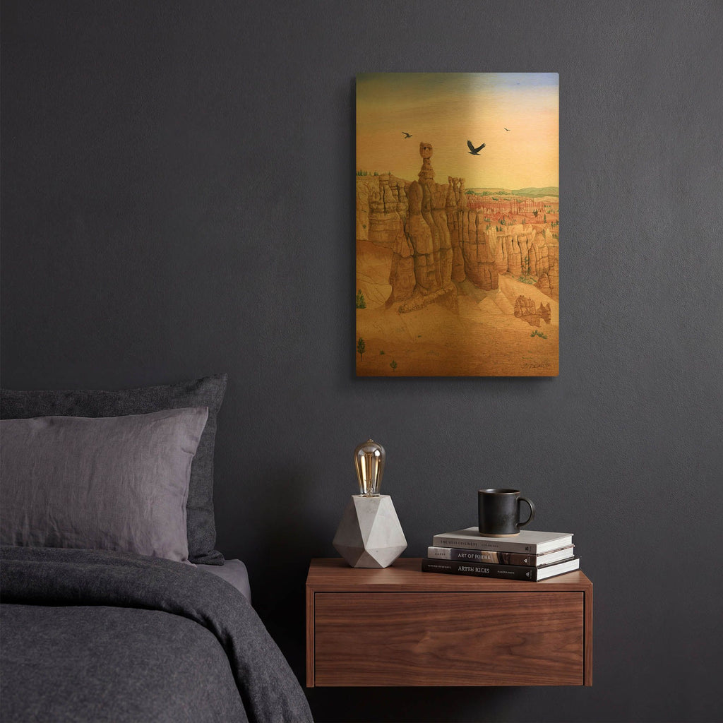 'Bryce' By Brett Blumenthal Gold Metal Wall Art