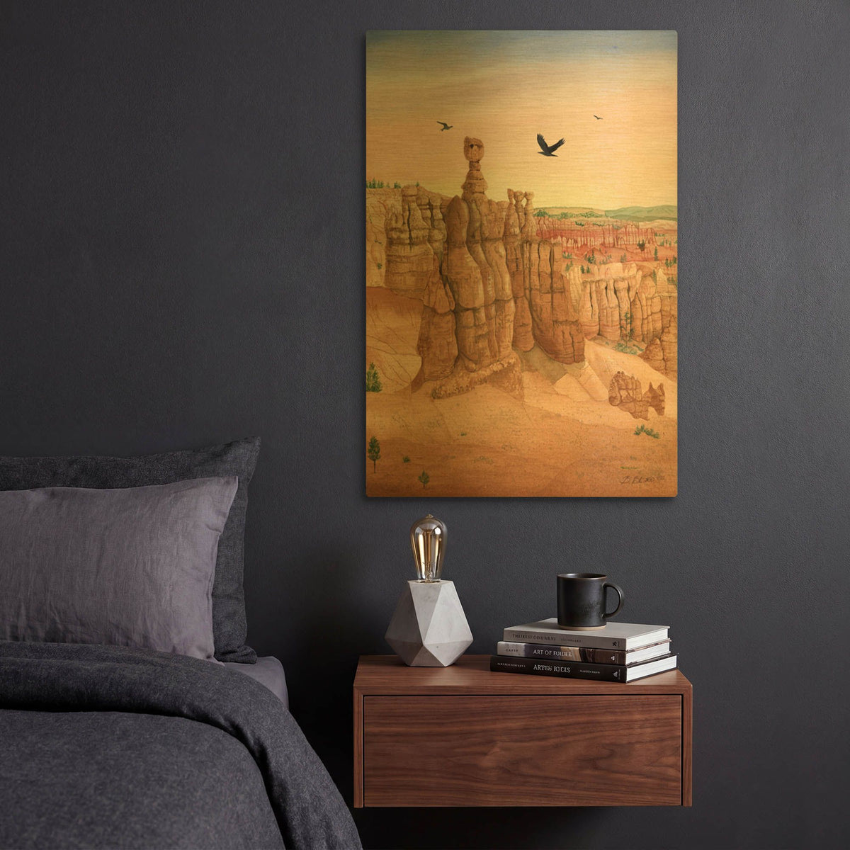 'Bryce' By Brett Blumenthal Gold Metal Wall Art