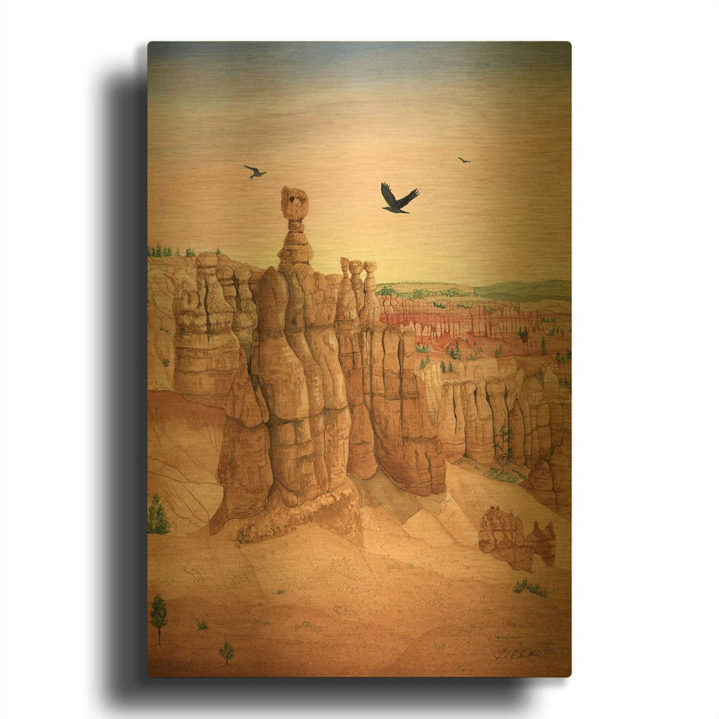 'Bryce' By Brett Blumenthal Gold Metal Wall Art