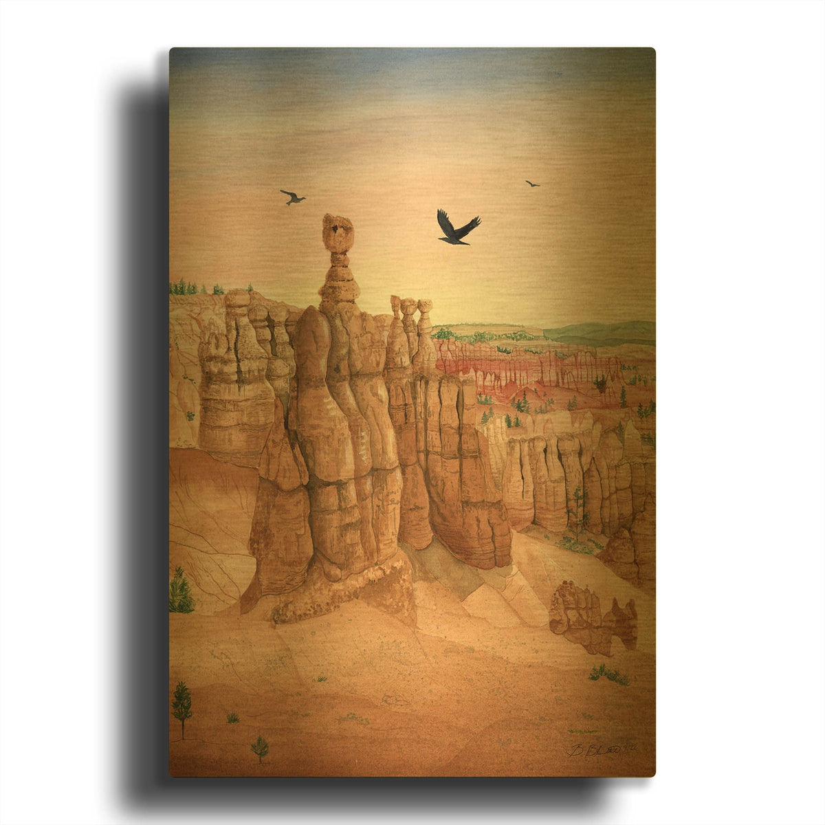 'Bryce' By Brett Blumenthal Gold Metal Wall Art
