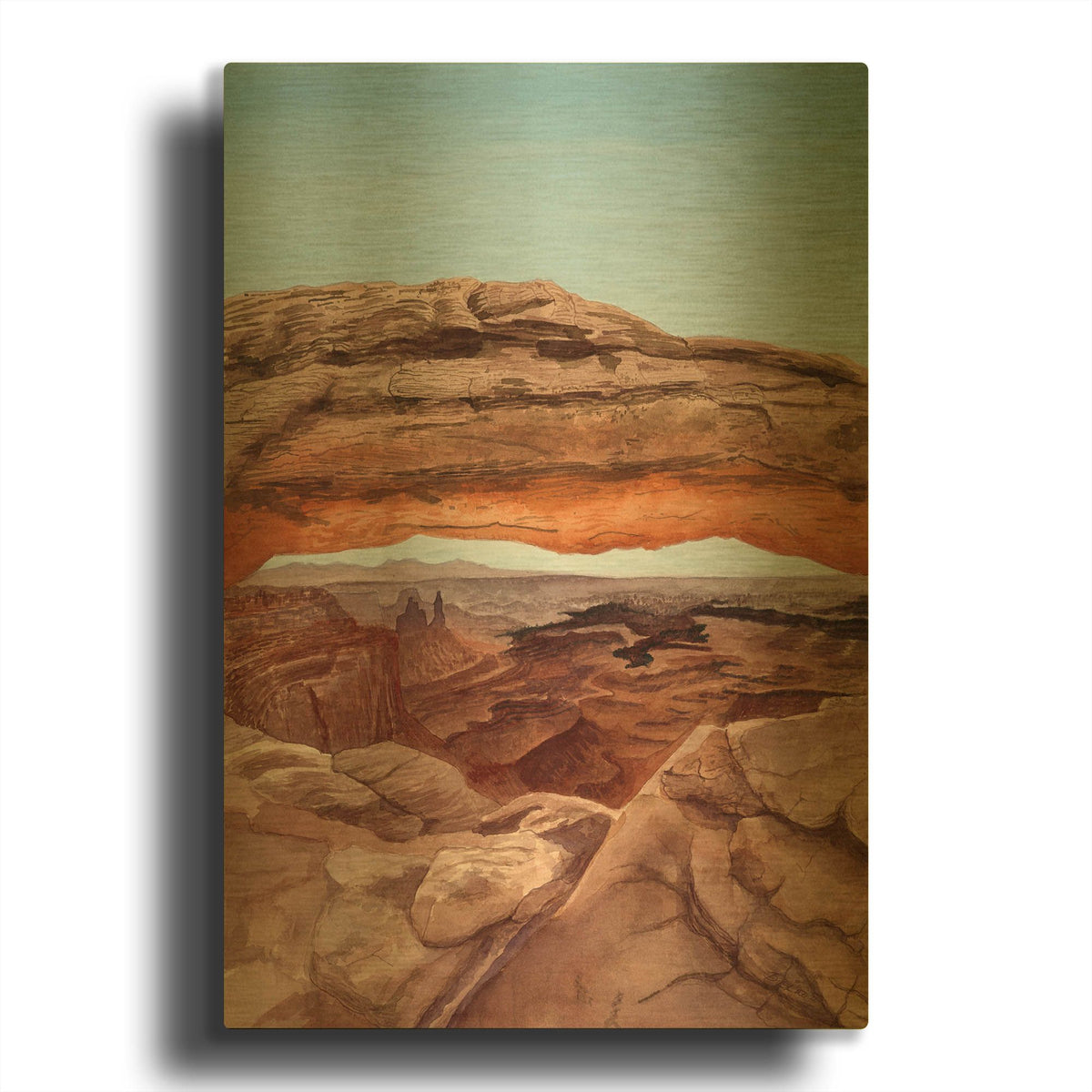 'Canyonlands' By Brett Blumenthal Gold Metal Wall Art