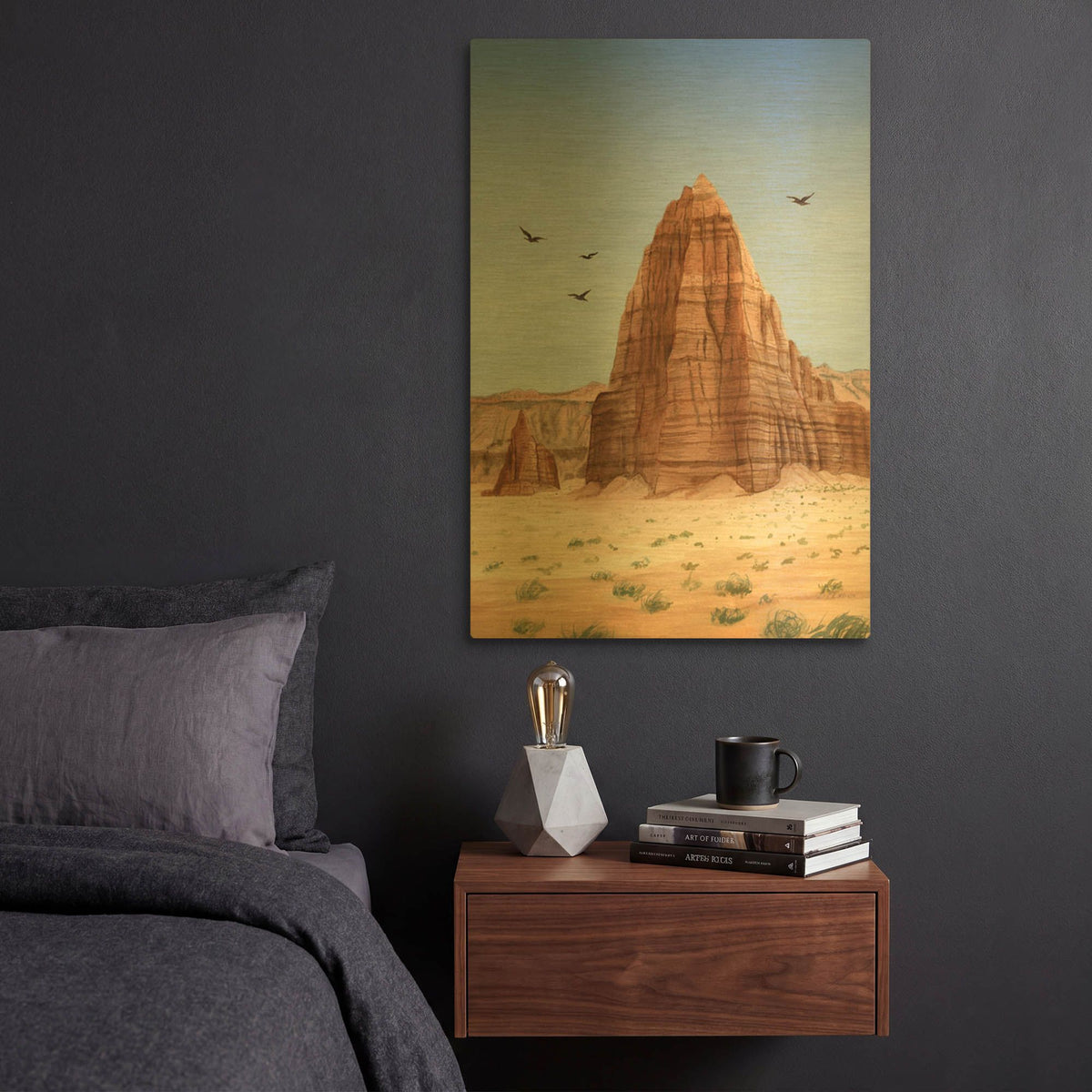 'Capitol Reef 2' By Brett Blumenthal Gold Metal Wall Art