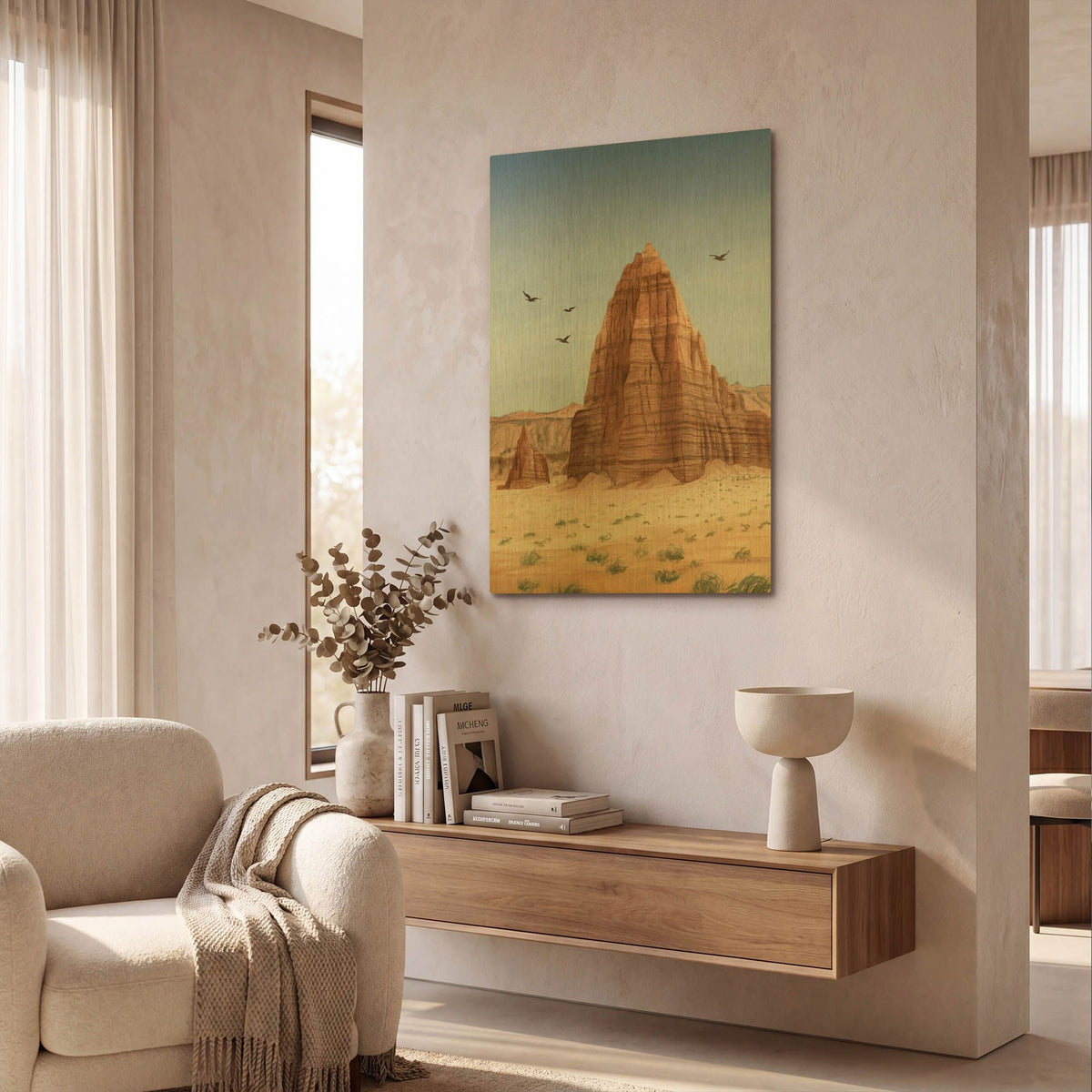 'Capitol Reef 2' By Brett Blumenthal Gold Metal Wall Art